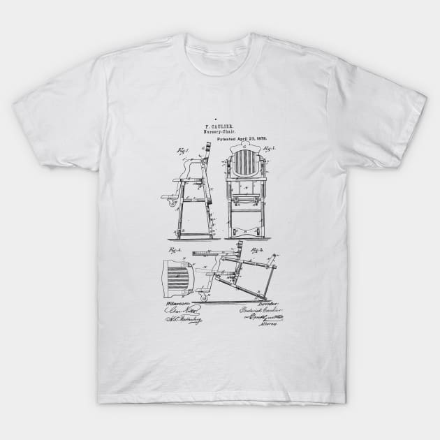 Baby chair patent design drawing T-Shirt by skstring